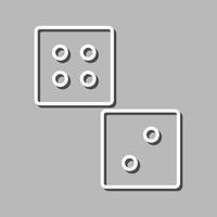 Unique Dice Vector Icon