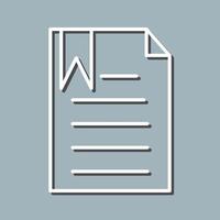 Unique Bookmarked Document Vector Icon