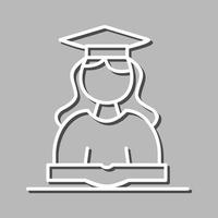 Unique Female Student Vector Icon