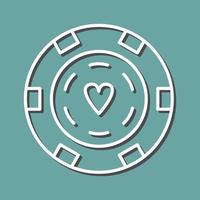 Unique Poker Chips Vector Icon