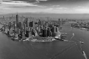 Manhattan new york city aerial view photo