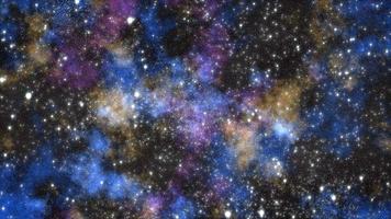 astratto spazio sfondo a partire dal il galassia e luminosa raggiante stelle e costellazioni. video 4k