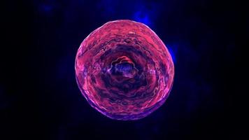 Abstract round purple sphere liquid iridescent futuristic swirling, abstract background morphing. Video 4k, motion design