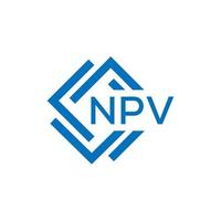 NPV letter logo design on white background. NPV creative circle letter logo concept. NPV letter design. vector