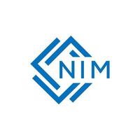 NIM letter logo design on white background. NIM creative circle letter logo concept. NIM letter design. vector