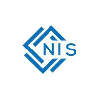 NIS letter logo design on white background. NIS creative circle letter logo concept. NIS letter design. vector