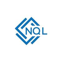 nql letra logo diseño en blanco antecedentes. nql creativo circulo letra logo concepto. nql letra diseño. vector