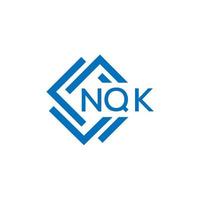NQK letter logo design on white background. NQK creative circle letter logo concept. NQK letter design.NQK letter logo design on white background. NQK c vector