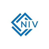NIV letter logo design on white background. NIV creative circle letter logo concept. NIV letter design. vector