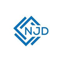 njd letra logo diseño en blanco antecedentes. njd creativo circulo letra logo concepto. njd letra diseño. vector