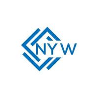 NYW letter logo design on white background. NYW creative circle letter logo concept. NYW letter design. vector