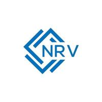 NRV letter logo design on white background. NRV creative circle letter logo concept. NRV letter design. vector