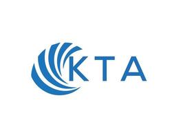 kta resumen negocio crecimiento logo diseño en blanco antecedentes. kta creativo iniciales letra logo concepto. vector