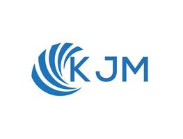 kjm resumen negocio crecimiento logo diseño en blanco antecedentes. kjm creativo iniciales letra logo concepto. vector
