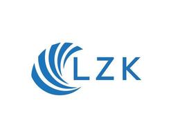 lzk resumen negocio crecimiento logo diseño en blanco antecedentes. lzk creativo iniciales letra logo concepto. vector