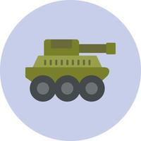 icono de vector de tanque militar