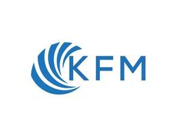 kfm resumen negocio crecimiento logo diseño en blanco antecedentes. kfm creativo iniciales letra logo concepto. vector