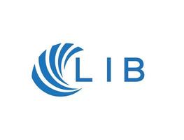 lib resumen negocio crecimiento logo diseño en blanco antecedentes. lib creativo iniciales letra logo concepto. vector