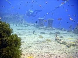 A ship wreck in red sea photo