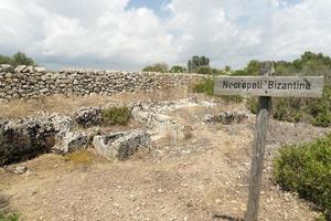 Vendicari Byzantine necropolis ancient tombs in Sicily photo