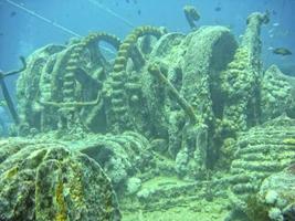 A ship wreck in red sea photo