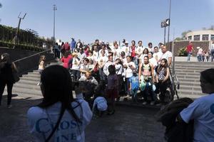 MEXICO CITY, MEXICO - NOVEMBER 4 2017 - Pilgrims at Guadalupe Cathedral photo