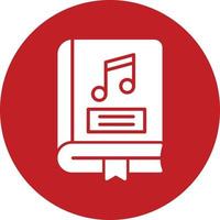 icono de vector de libro de música