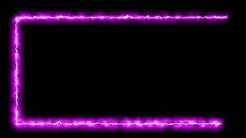 quadro retangular roxo da onda de calor no fundo preto video