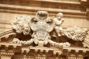 Ortigia Syracuse sicily italy historical baroque cathedral detail photo