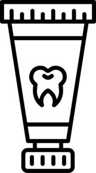 icono de vector de pasta de dientes
