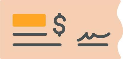 Bank Check Vector Icon