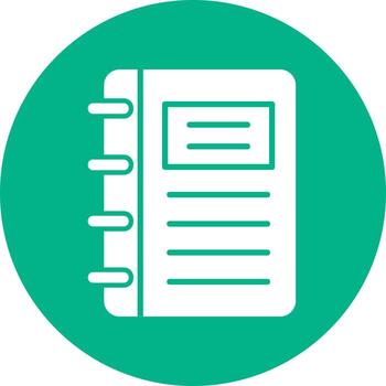 icono de vector de cuaderno