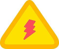 Electrical Danger Sign Vector Icon