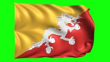 Bhutan Flag Stock Video Footage for Free Download