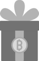 regalo bitcoin vector icono