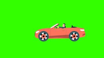 voiture animation sur vert écran Contexte video