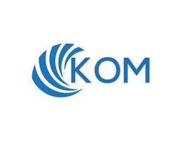 kom resumen negocio crecimiento logo diseño en blanco antecedentes. kom creativo iniciales letra logo concepto. vector