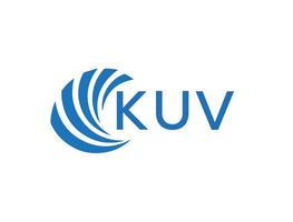 kuv resumen negocio crecimiento logo diseño en blanco antecedentes. kuv creativo iniciales letra logo concepto. vector