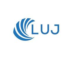 Luj resumen negocio crecimiento logo diseño en blanco antecedentes. Luj creativo iniciales letra logo concepto. vector
