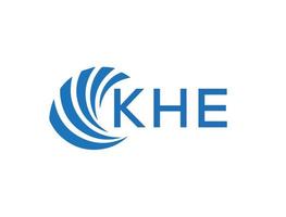 khe resumen negocio crecimiento logo diseño en blanco antecedentes. khe creativo iniciales letra logo concepto. vector
