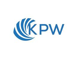 KPW abstract business growth logo design on white background. KPW creative initials letter logo concept. vector