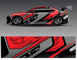 Car wrap design vector. Graphic abstract stripe racing background kit designs for wrap vehicle  race car  rally  adventure and livery vector