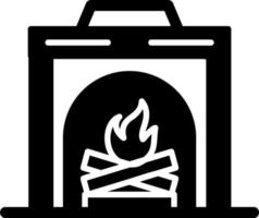 icono de vector de chimenea