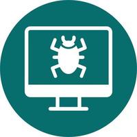 icono de vector de virus informático