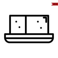 cake in plate line icon vector