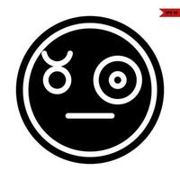 emoticon glyph icon vector