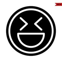 smile emoticon glyph icon vector