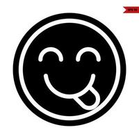 emoticon glyph icon vector