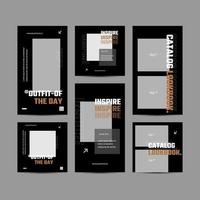 Simple design for editable social media templates vector