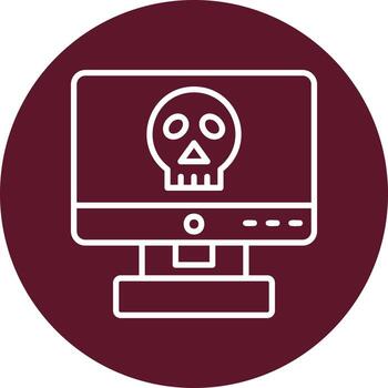Computer Hacking Vector Icon